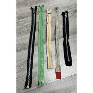 Vintage 1970s Closed Ending Lot of Five Talon Multi Colored Zippers Lot of 5